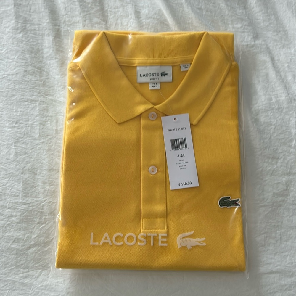 COPY - Lacoste Men’s Medium Yellow Polo